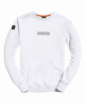 Superdry Black Label Edition Crew Férfi Pulóver Fehér | QZMIN2695